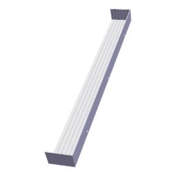 spacer, back, black, 598x65x40