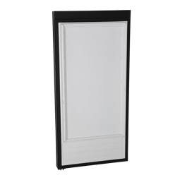 koelkastdeur, set, zwart, 1206x595mm