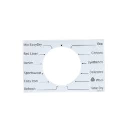 programme plate, knob, adhesive, EN