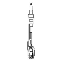 termoelem, fekete, L=500mm