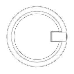 door frame, front, white, Ø458mm