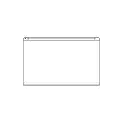 glass shelf, complete, neutral, 458.5x397.4mm
