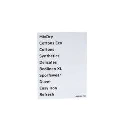 programme plate, adhesive