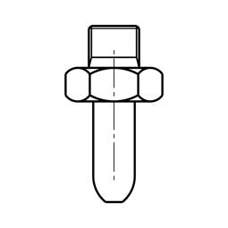 scharnierstift, onderaan, 24mm
