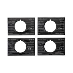 programme plate, knob, adhesive