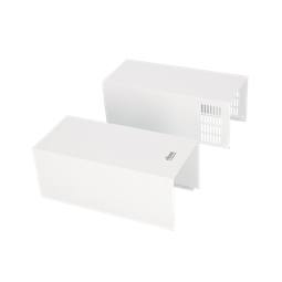 cheminée, complet, blanc