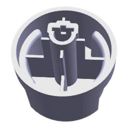 knob, minute minder, white