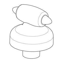 Brown Hob Control Knob