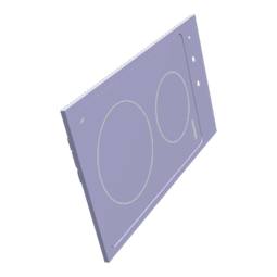 Glasplatte mit Rahmen,Inox,Zanussi,290x510mm