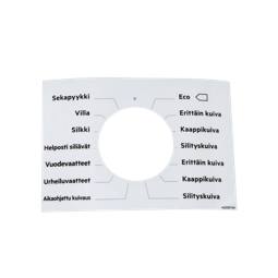 programme plate,knob,adhesive,FI