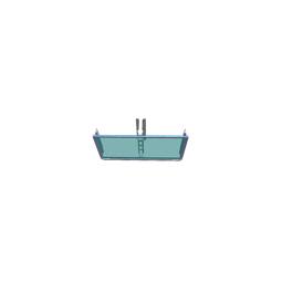 glass panel assembly, vegetable box, guidance rail, 777x382 mm