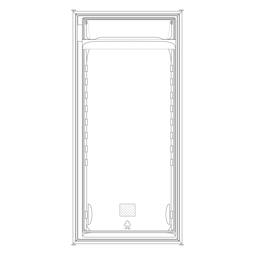 White Fridge Door - 538x1032mm