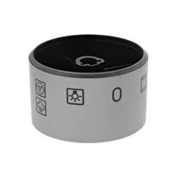 knob, function, grey, 8+0