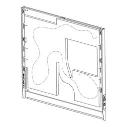 door outer panel, inox, insulating mat, [590x501mm]
