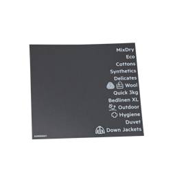 programme plate, adhesive, EN