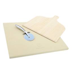 Pizza Set - Professioneller Pizzastein für den Backofen