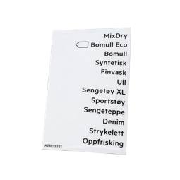 programme plate, adhesive, NO