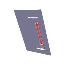 glass panel,upper,black,60cm ELX