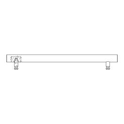 greeplijst,kompleet,pin,L 641 mm