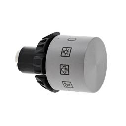 knob, function, grey, 9+0