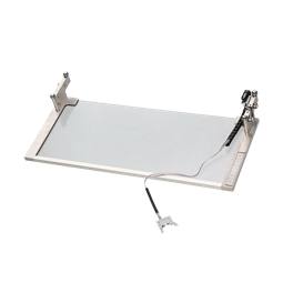 glass panel, movement elements assembly