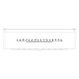 Door shelf,silkscreened,SP8008,661.7x168.8mm
