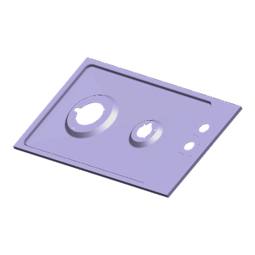 work top, inox, Zanussi, 290x510mm