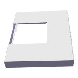 glass panel, assembly, front, 564x50 black
