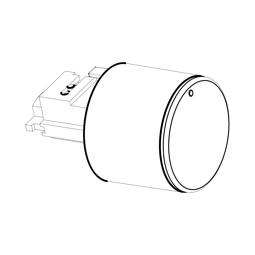 knob, white