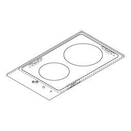 Glasplatte mit Rahmen,Inox,AEG,290x510mm
