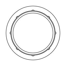 ring, knob, black, H=8mm