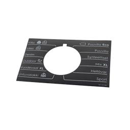 programme plate,knob,adhesive,FI