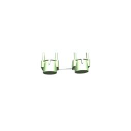 button set, white, round