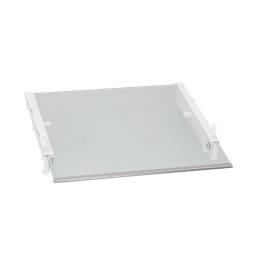 glaspanel, komplett, skenor, 400x372mm