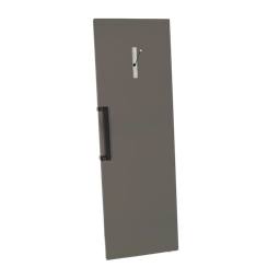 porte réfrigérateur, assemblage, noir, 1860x595