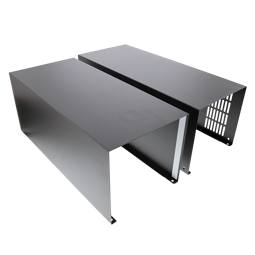 Kamin, komplett, schwarz, matt 460x197x179