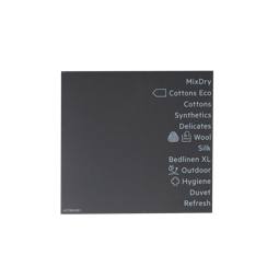 programme plate, adhesive, EN