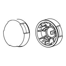 knob, cover, white