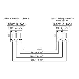 harness,door safety interlock,main electronic board,J13,810mm