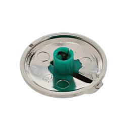 knob, silver