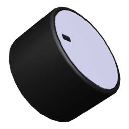 knob, white