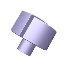 White Hob Control Knob