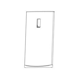 fridge door, inox, 590.8x1176mm