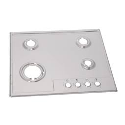 bovenblad, inox, 594x510mm