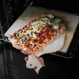 Pizzasteen set - 38 x 33 x 1,5 cm