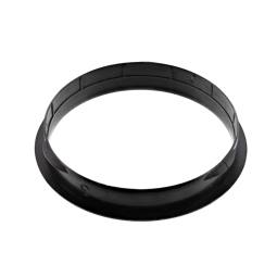 kroužek, knoflík, černý, H=6,5mm