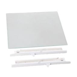 clayette en verre, rails, ensemble, 511x437mm
