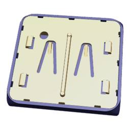 Knebel,Einschub/Schublade/Schubfach,Inox,71,8x71,8mm