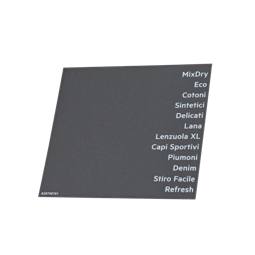 programme plate, adhesive,