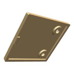 hole cover, hinge, white, 47x52mm
